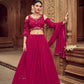 Anaita Magenta Georgette Lehenga Choli With Hand Work