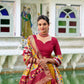 Lorenvalley Mustard Tussar Silk Patola Print With foil work Lehenga Choli | Swadesiicart