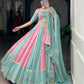 Lorenvalley Fashion Pure Rayon with Georgette Sequins and Thread Embroidery Work With Lace Touch Up Lehenga Choli with Dupatta | Swadesiicart