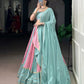 Lorenvalley Fashion Pure Rayon with Georgette Sequins and Thread Embroidery Work With Lace Touch Up Lehenga Choli with Dupatta | Swadesiicart