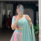 Lorenvalley Fashion Pure Rayon with Georgette Sequins and Thread Embroidery Work With Lace Touch Up Lehenga Choli with Dupatta | Swadesiicart