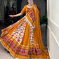 Lorenvalley Fashion Mustard Rayon with Printed Silk Patola Print with Gamthi Work and Lace Touch Up Lehenga Choli with Dupatta - Swadesiicart