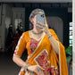 Lorenvalley Fashion Mustard Rayon with Printed Silk Patola Print with Gamthi Work and Lace Touch Up Lehenga Choli with Dupatta - Swadesiicart