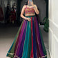 Lorenvalley Fashion Multicolor Georgette Lace Touch Up Lehenga Choli - Swadesiicart