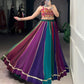 Lorenvalley Fashion Multicolor Georgette Lace Touch Up Lehenga Choli - Swadesiicart