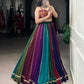 Lorenvalley Fashion Multicolor Georgette Lace Touch Up Lehenga Choli - Swadesiicart