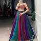 Lorenvalley Fashion Multicolor Georgette Lace Touch Up Lehenga Choli - Swadesiicart