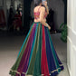 Lorenvalley Fashion Multicolor Georgette Lace Touch Up Lehenga Choli - Swadesiicart