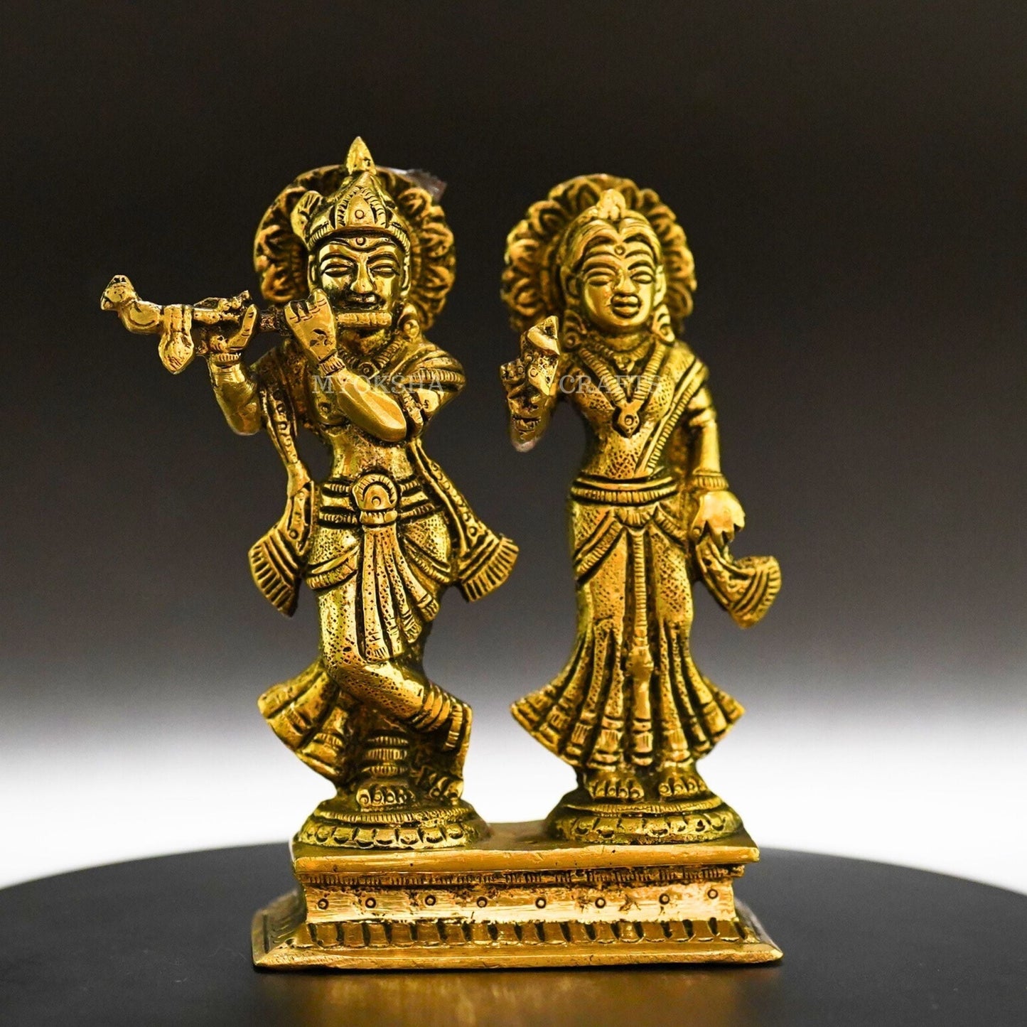 Radha Krishna Brass Idol - 1