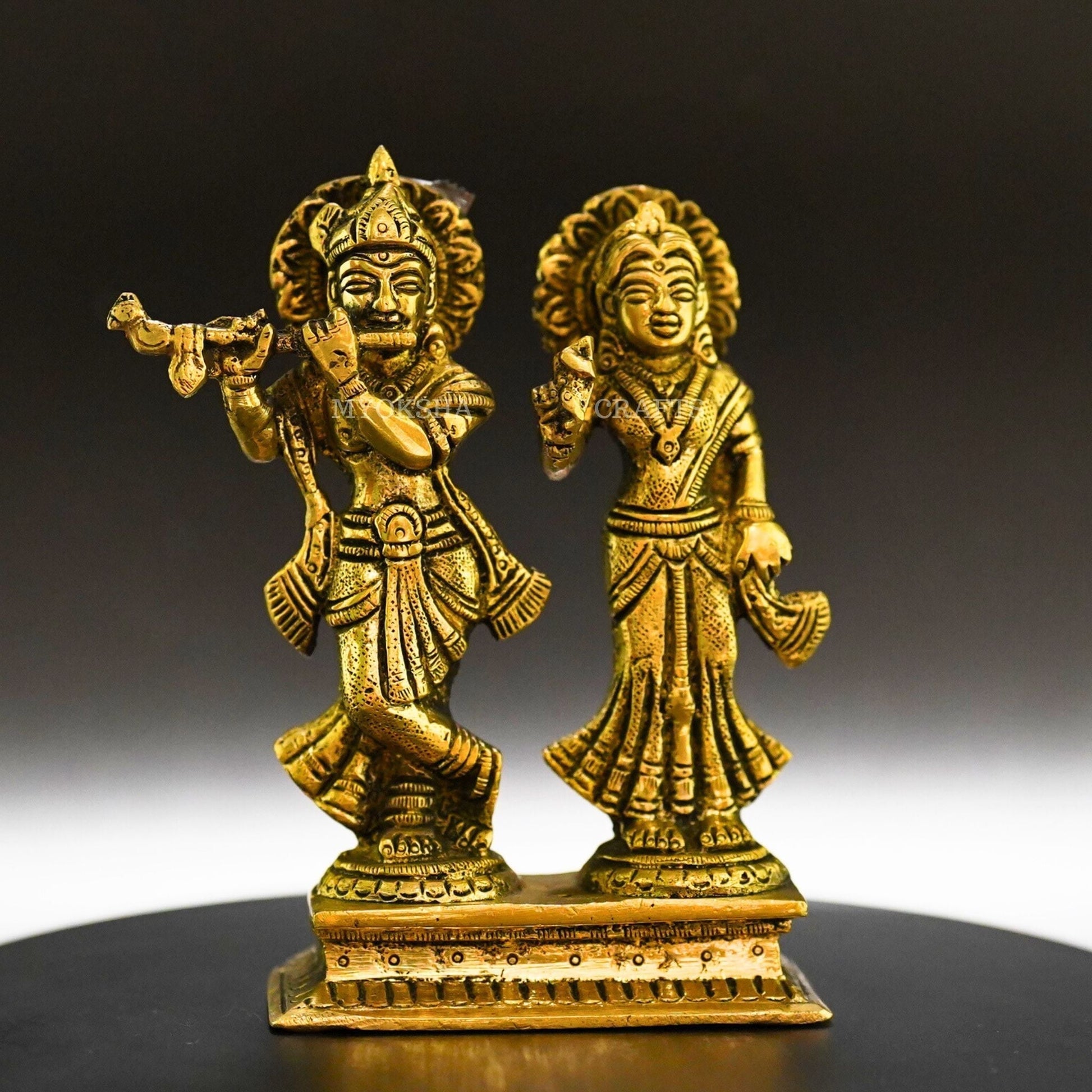 Radha Krishna Brass Idol - 1