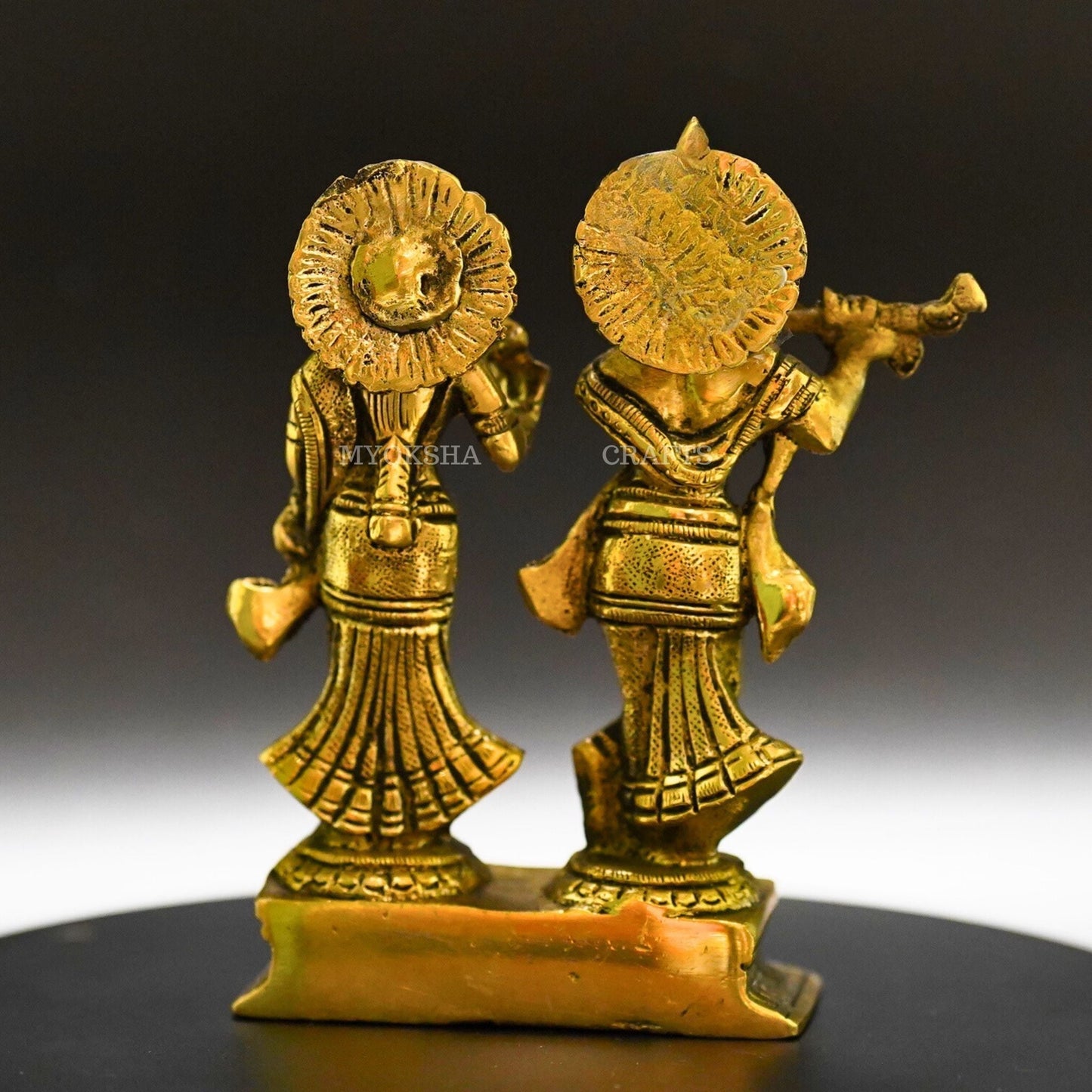 Radha Krishna Brass Idol - 3