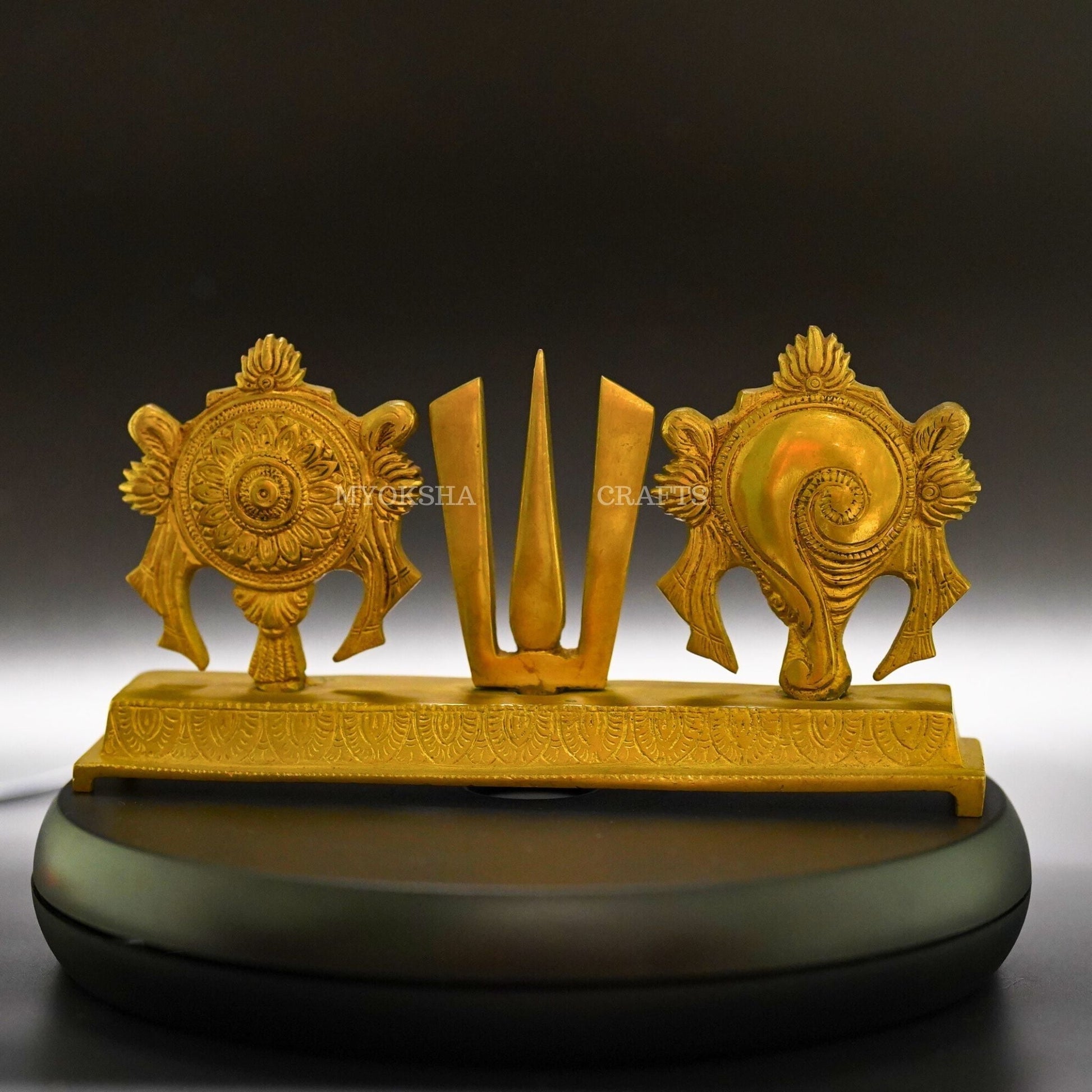 Balaji Namah with Shankh Chakra Brass Idol - 1