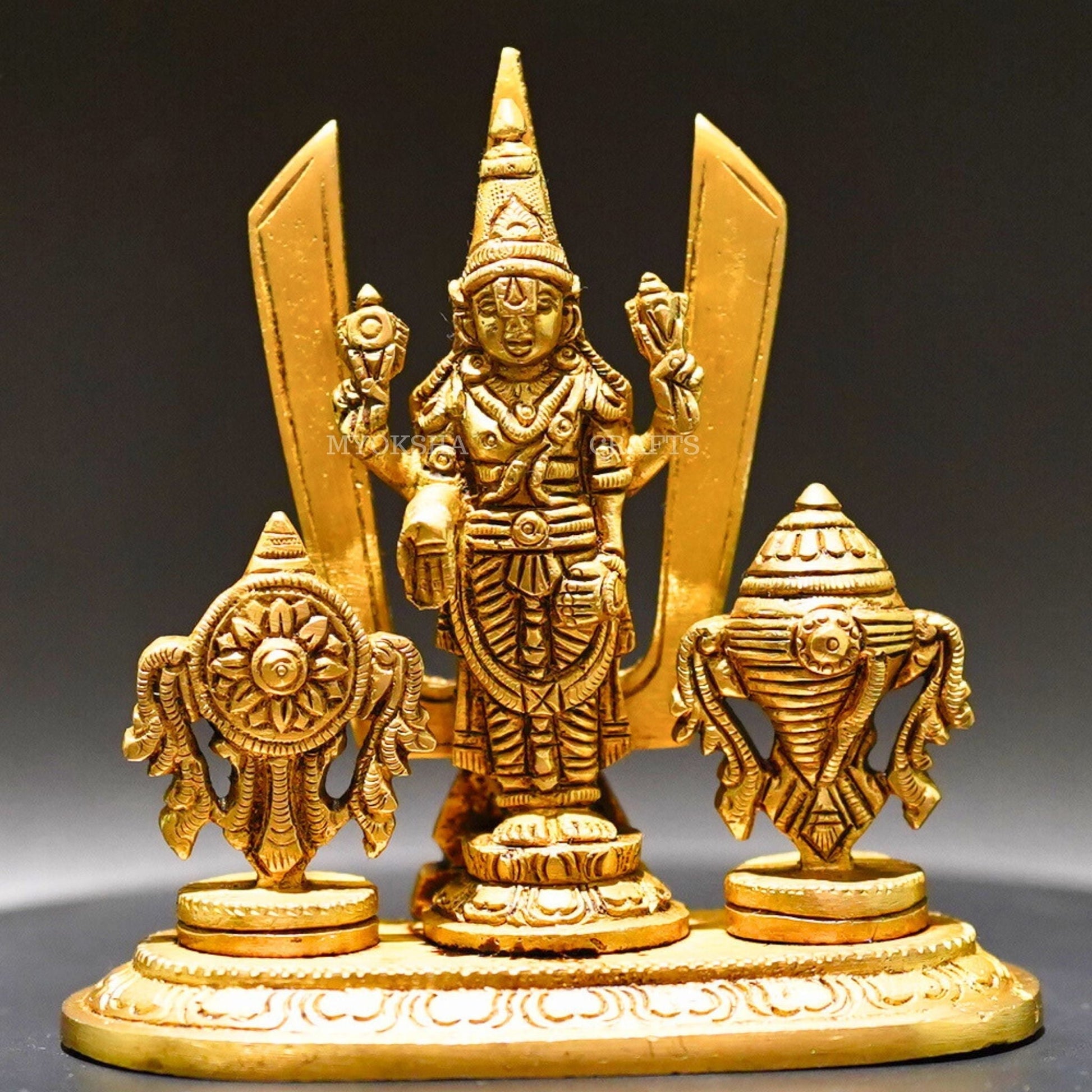 Brass Balaji with Shankchakra - 1