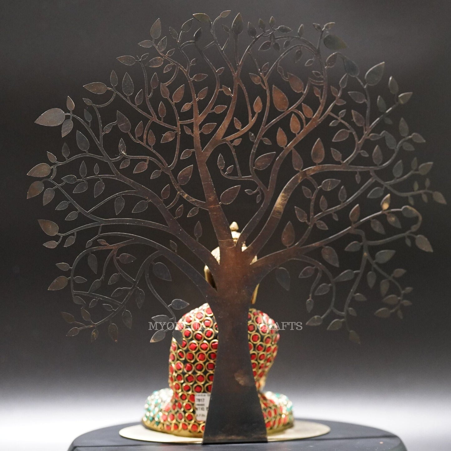 Brass Buddha Sitting Under the Tree - 3