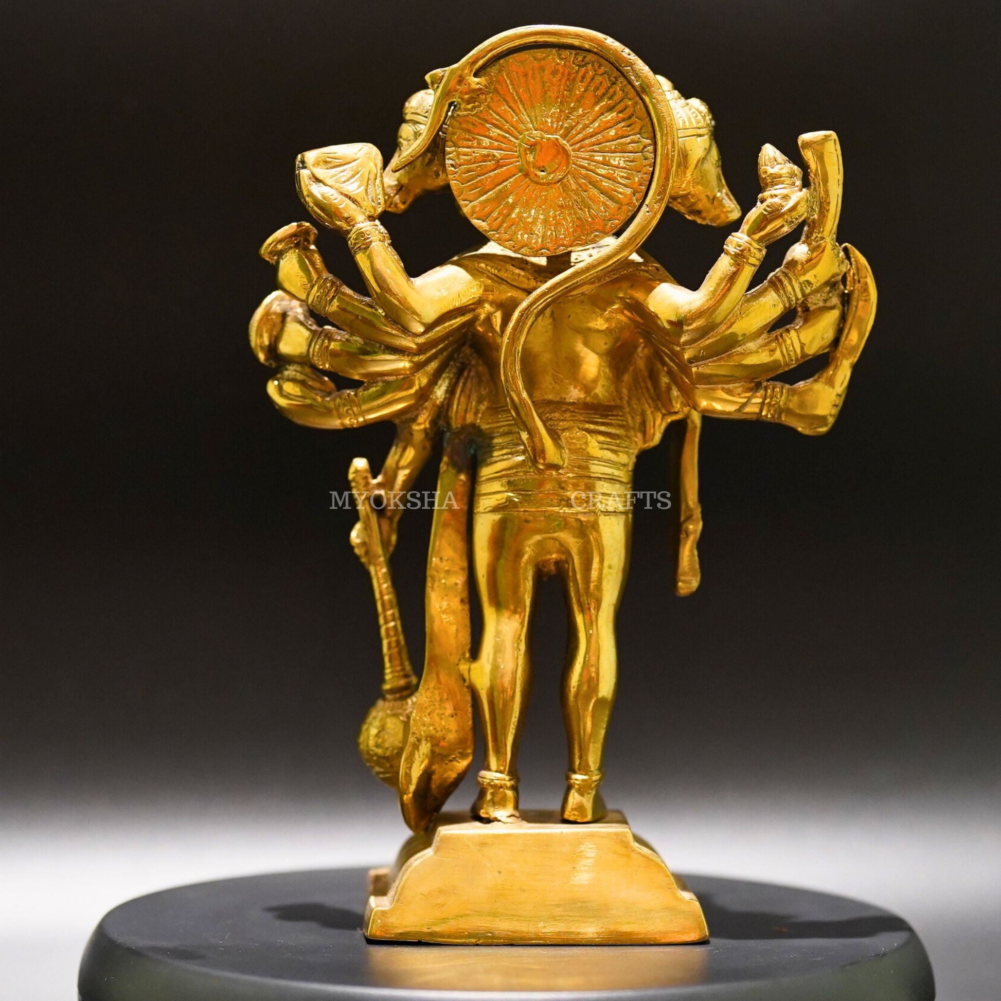 Brass Panchmukhi Hanuman - Powerful Symbol of Strength and Devotion - 3