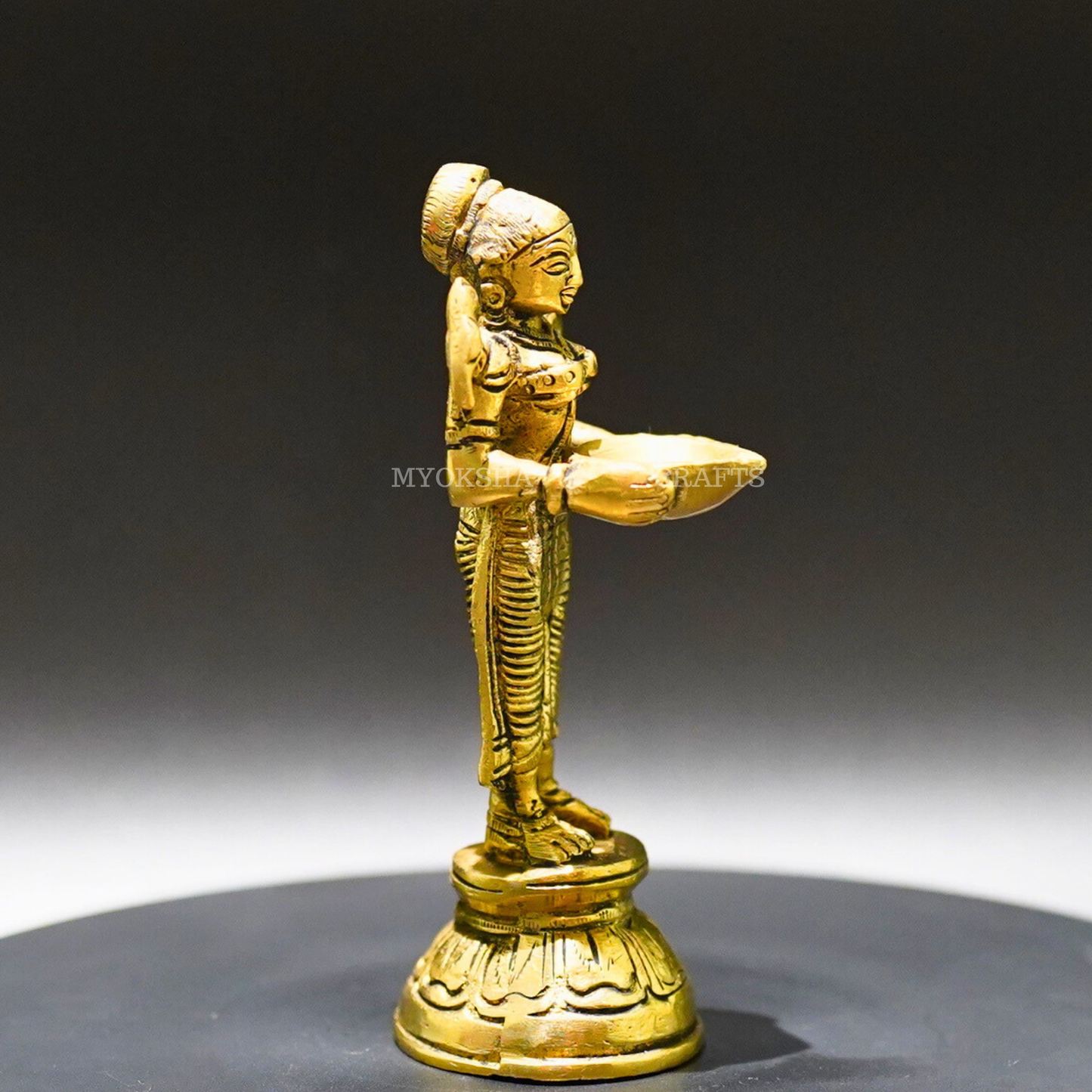 Brass Malli Deepa - Divine Illumination for Spiritual Seekers - 2