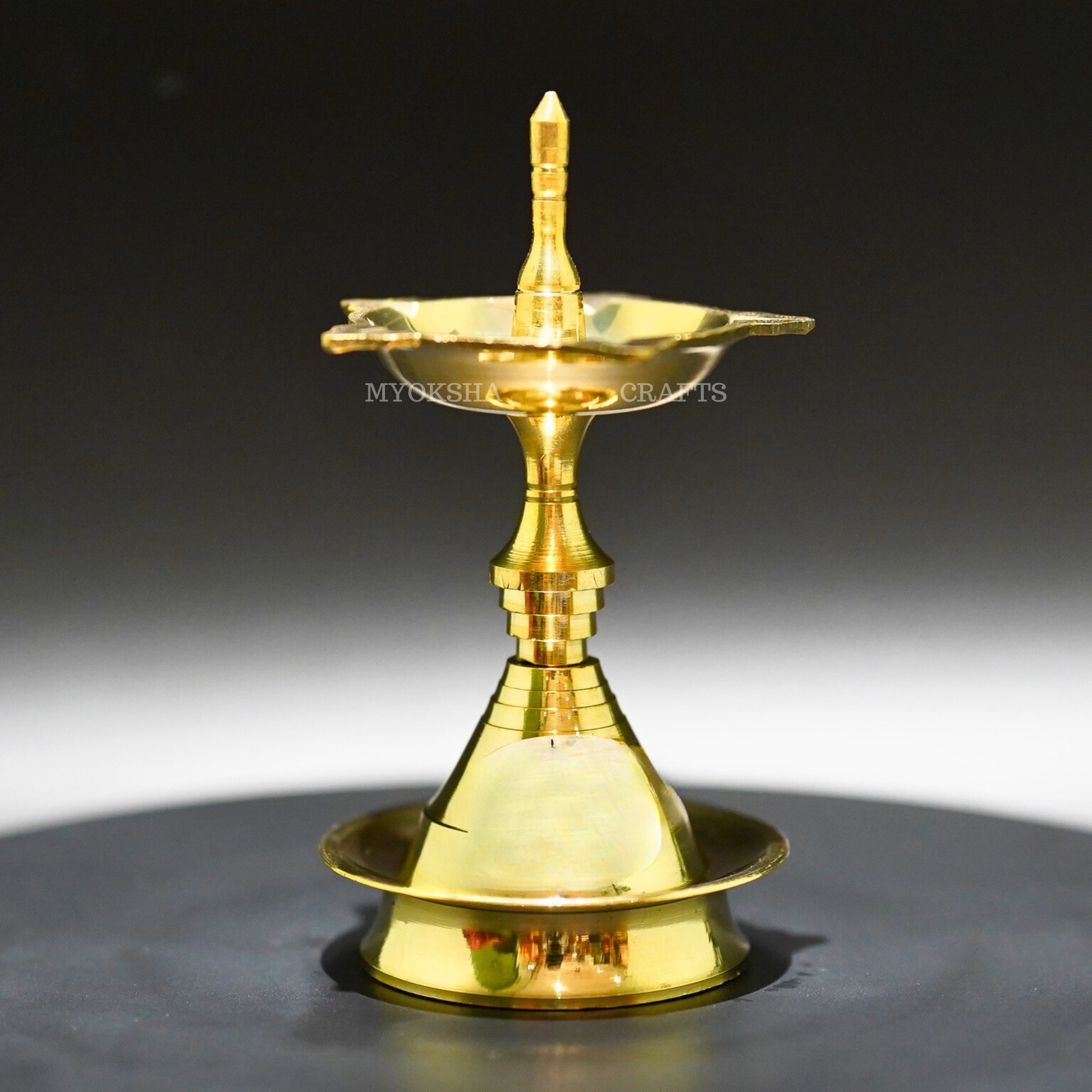 Udupi Deepa: Exquisite Brass Diya for Festivities - 1