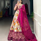 Lorenvalley Fashion Multicolor Tasar Silk Floral and Patola Print with Foil Work Lehenga Choli with Dupatta | Swadesiicart
