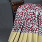 Gleaming Dark Maroon Kalamkari Cotton Linen Printed Saree By Gayathri Reddy Designer Studio | Swadesiicart
