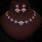 Tehzeeb Creations Blue Colour Star Design Stone Studded Necklace With Earrings - Swadesiicart