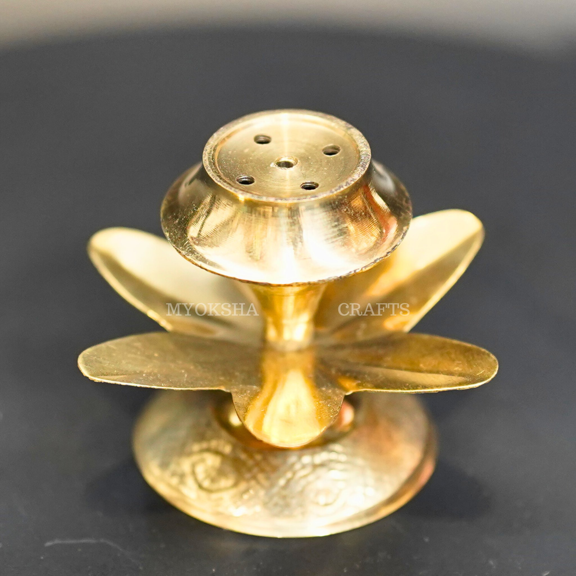 Brass Lotus Agarbatti Stand - Swadesiicart