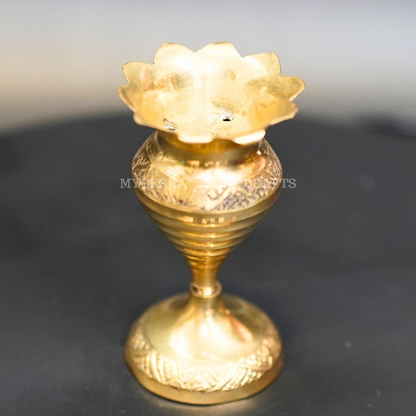 Brass Vase-Shaped Agarbatti Holder - Swadesiicart