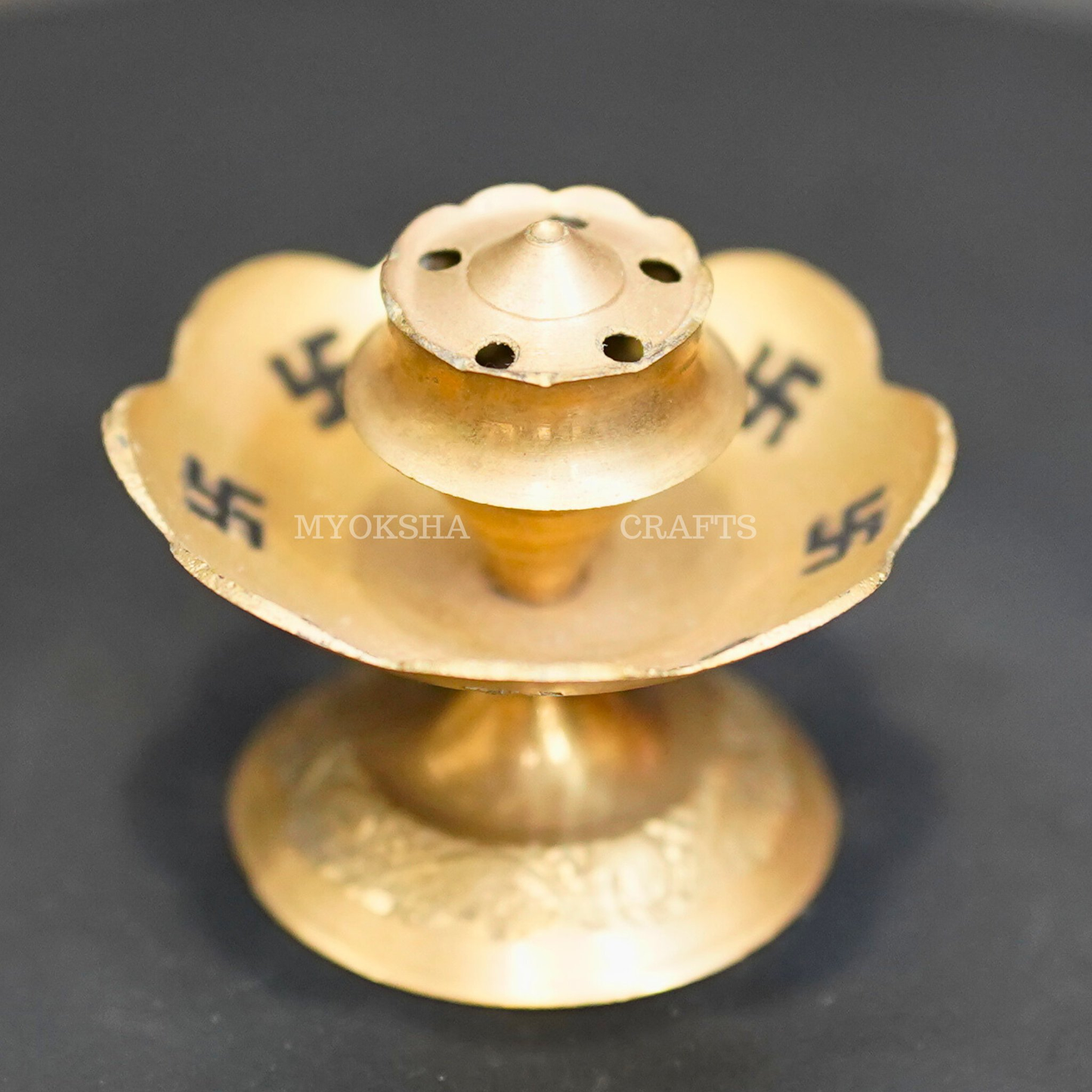Brass Swastik Agarbatti Stand - Swadesiicart