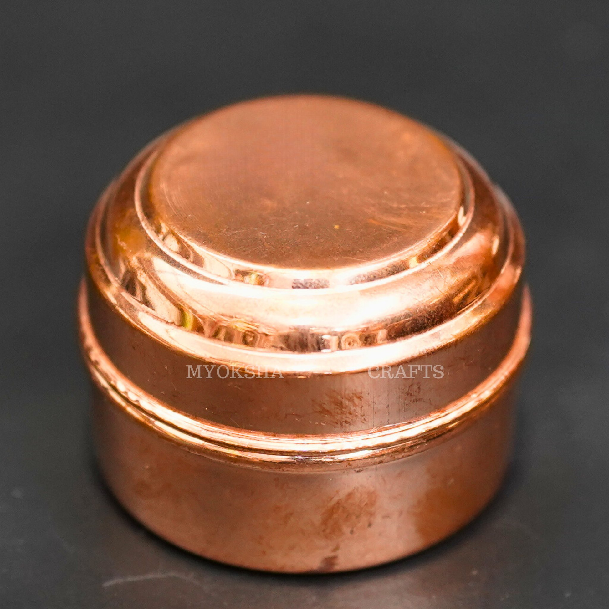 Copper Kumkum Box - Swadesiicart