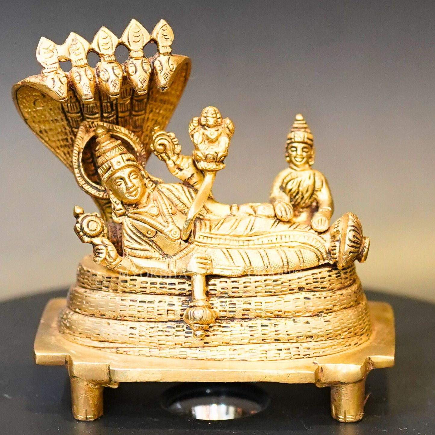 Brass Anantha Shayana Vishnu Idol - Swadesiicart
