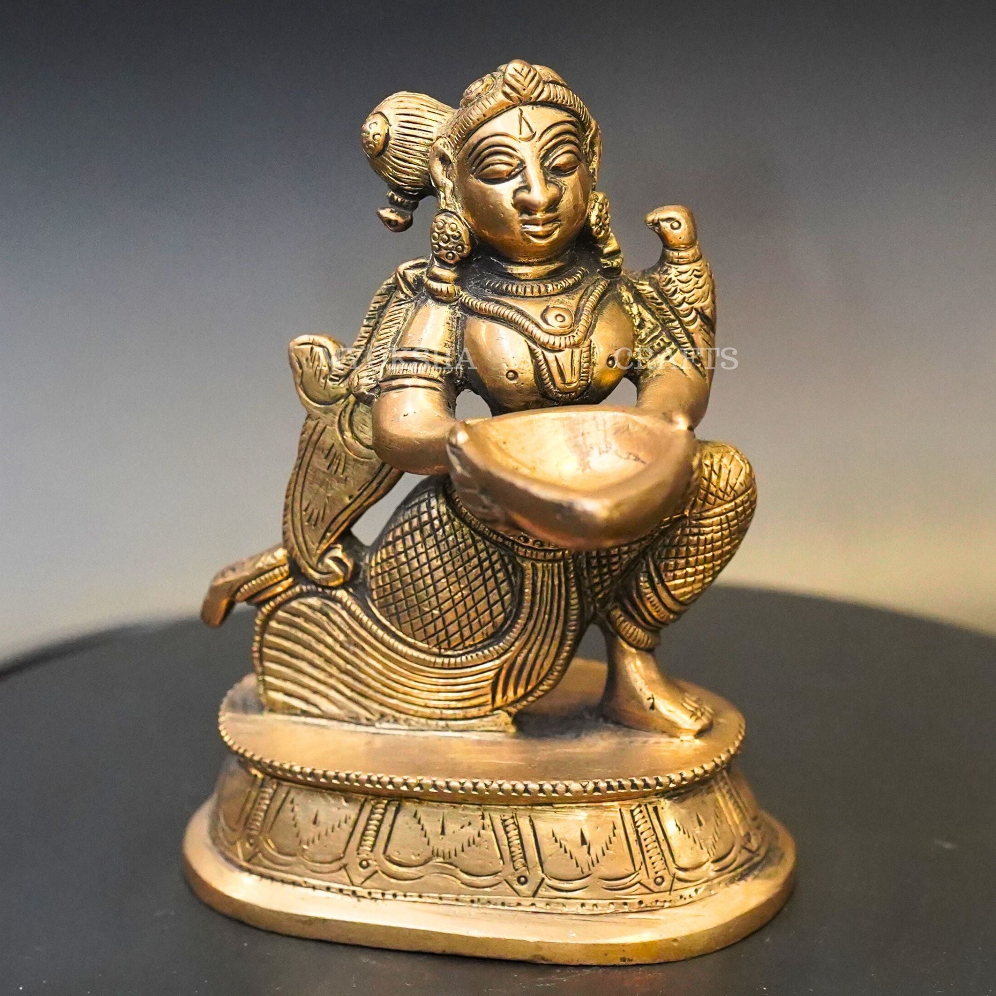 Brass Malli Diya - Swadesiicart