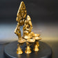 Brass Ganesha Wall Diya: Five Oil Wick - Swadesiicart