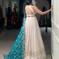 Lorenvalley Fashion Offwhite Pure Rayon Lace Touch Up Lehenga Choli with Dupatta | Swadesiicart