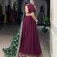 Lorenvalley Fashion Wine Pure Rayon Lace Touch Up Lehenga Choli with Dupatta | Swadesiicart