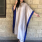 trueBrowns Grey Textured Silk High Low Kaftan Pant Set | Swadesiicart