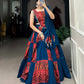 Lorenvalley Pure Cotton Plain And Printed With Foil Work Lehenga Choli with Dupatta | Swadesiicart