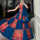 Lorenvalley Pure Cotton Plain And Printed With Foil Work Lehenga Choli with Dupatta | Swadesiicart