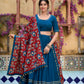 Lorenvalley Firozi Pure Cotton Plain With Gota Patti Touch Up Lehenga Choli | Swadesiicart