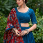 Lorenvalley Firozi Pure Cotton Plain With Gota Patti Touch Up Lehenga Choli | Swadesiicart