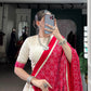 Lorenvalley Fashion Offwhite Cotton Zigzag and Bandhej Print With Sequins Lace Touch Up Lehenga Choli with Dupatta - Swadesiicart