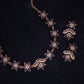 Tehzeeb Creations Blue Colour Star Design Stone Studded Necklace With Earrings - Swadesiicart