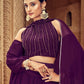 Anaita Purple Georgette Lehenga Choli With Hand Work