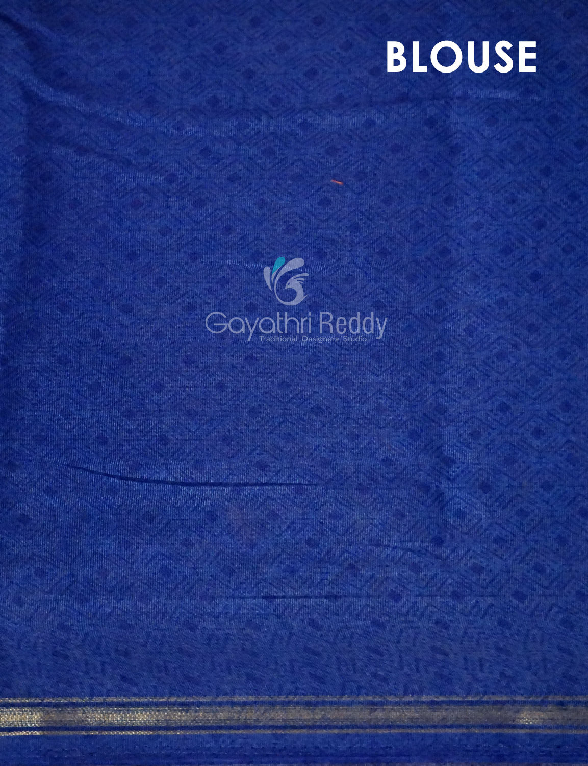 Shades of Rani Pink With Ink Blue Blouse Creeper Design Semi Chanderi Saree By Gayathri Reddy Designer Studio | Swadesiicart