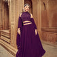 Anaita Purple Georgette Lehenga Choli With Hand Work