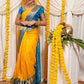 Kalini Ethnic Motifs Woven Design Zari Silk Cotton Banarasi Saree | Swadesiicart