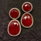 Smart Dangler With Rhino Stone Border Red Earrings For Women and Girls By House of Ree - House of Ree
