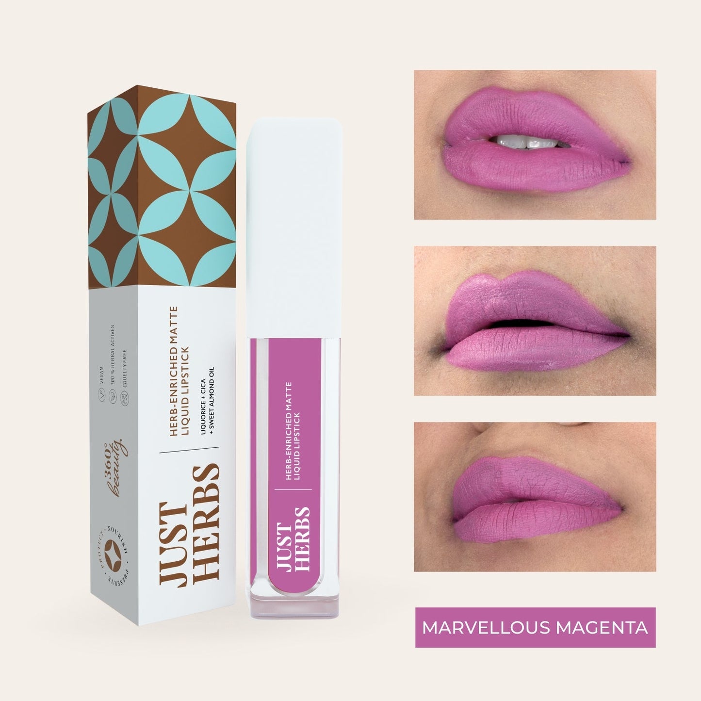 Herb-enriched Matte Liquid Lipstick - Marvellous_Magenta_11