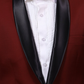 Burgundy Designer Tuxedo With Black Satin Lapels by Hilo Design