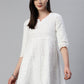 Kalini Floral Embroidered Chikankari Cotton Kurta | Swadesiicart