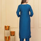 Rama Viscose Chanderi Embroidered Stitched Suit With Dupatta - Tanisha | Swadesiicart