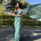 Vamsee Naina Green Organza Saree - Swadesiicart
